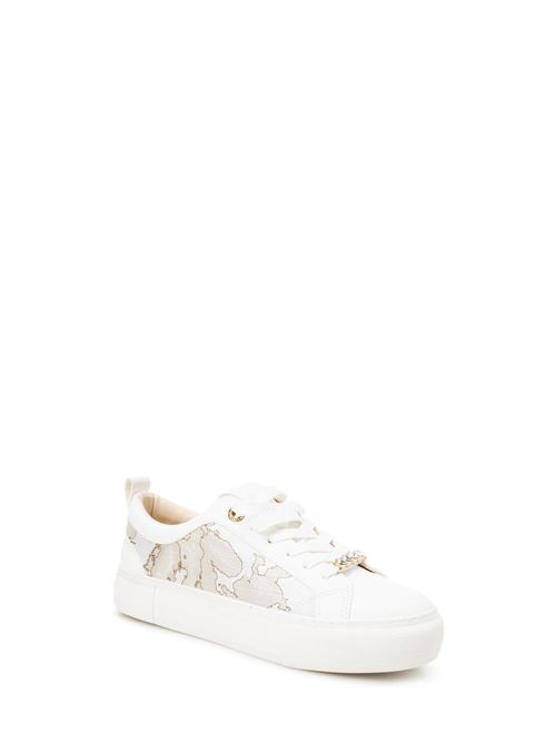 Sneakers in smooth leather and Geo Safari laminated fabric ALVIERO MARTINI | N18150558X018